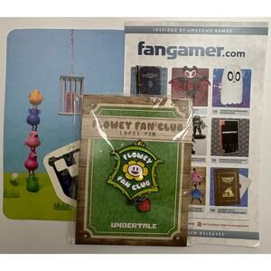 Authentic Officially Licensed UNDERTALE Enamel FLOWEY FAN CLUB Lapel Pin NWT